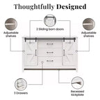 Commode 3 tiroirs/2 portes RealRooms Alton Farmhouse