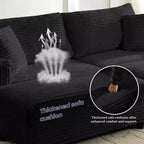 Mjkone Causeuse 2 places en velours côtelé avec pouf de rangement et accoudoir, canapé-lit inclinable rembourré pour l'intérieur