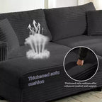 Mjkone Causeuse 2 places en velours côtelé avec pouf de rangement et accoudoir, canapé-lit inclinable rembourré pour l'intérieur