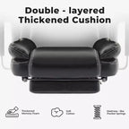 Chaise de bureau en cuir PU Fauteuil d'ordinateur avec soutien lombaire et dossier haut, Chaise de bureau ergonomique avec appui-tête relevable