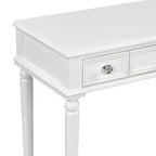 Coiffeuse ModernLuxe avec miroir, tiroirs et plateau de rangement pour bijoux, table de maquillage blanche, coiffeuse peu encombrante
