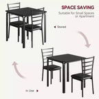 Ensemble table et chaises 3 pièces pour petits espaces, salle à manger, ensemble dînette moderne d'intérieur pour 2 personnes, ensemble table à manger carrée pour dînette