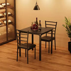 Ensemble table et chaises 3 pièces pour petits espaces, salle à manger, ensemble dînette moderne d'intérieur pour 2 personnes, ensemble table à manger carrée pour dînette