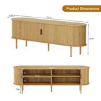 Meuble TV 70.1, console TV moderne avec compartiment de rangement et porte coulissante, meuble de divertissement pour jeux vidéo avec placard pour salon, chambre à coucher