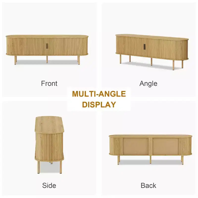 Meuble TV 70.1, console TV moderne avec compartiment de rangement et porte coulissante, meuble de divertissement pour jeux vidéo avec placard pour salon, chambre à coucher