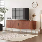 Meuble TV 70.1, console TV moderne avec compartiment de rangement et porte coulissante, meuble de divertissement pour jeux vidéo avec placard pour salon, chambre à coucher