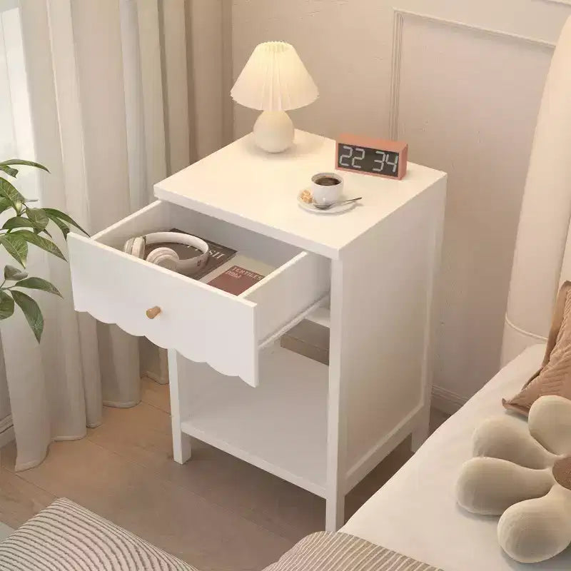 Table de chevet pour enfants ModernLuxe, en bois, table d'appoint blanche, table de canapé avec tiroir