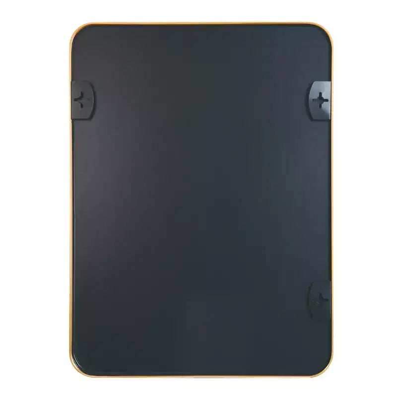 Miroir mural de salle de bain rectangulaire à cadre métallique doré – Élégant et durable