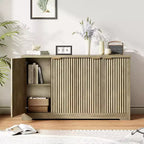 Buffet encastré Gustowave avec rangement, 4 portes et étagères réglables