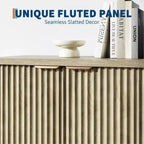 Buffet encastré Gustowave avec rangement, 4 portes et étagères réglables