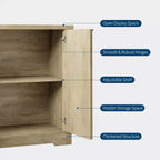 Buffet encastré Gustowave avec rangement, 4 portes et étagères réglables