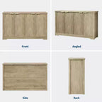 Buffet encastré Gustowave avec rangement, 4 portes et étagères réglables