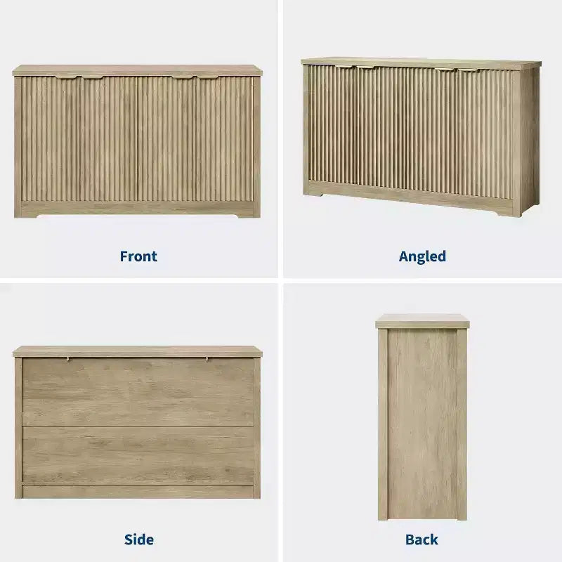 Buffet encastré Gustowave avec rangement, 4 portes et étagères réglables