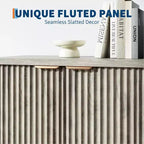Buffet encastré Gustowave avec rangement, 4 portes et étagères réglables