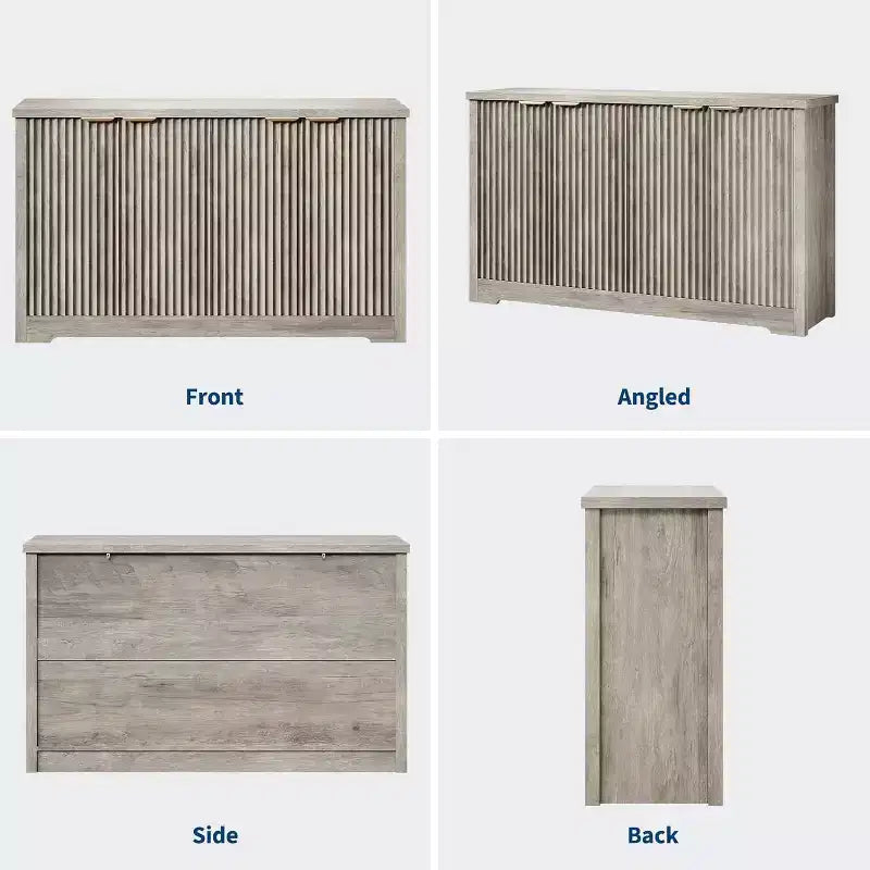 Buffet encastré Gustowave avec rangement, 4 portes et étagères réglables