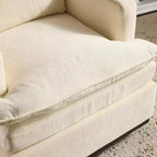 VINGLI Fauteuil Pivotant Mid-Century Moderne avec Coussins à Double Épaisseur, Canapé Simple Carré Confortable Rembourré pour Salon