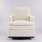 VINGLI Fauteuil Pivotant Mid-Century Moderne avec Coussins à Double Épaisseur, Canapé Simple Carré Confortable Rembourré pour Salon