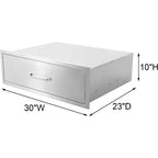 Tiroir de cuisine extérieure, tiroir BBQ encastrable 1 couche en acier inoxydable pour cuisines extérieures et îlots BBQ