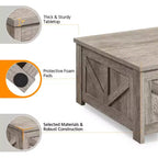 Table basse relevable en bois Yaheetech avec compartiments cachés pour salon ou réception