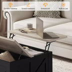 Table basse relevable en bois Yaheetech avec compartiments cachés pour salon ou réception