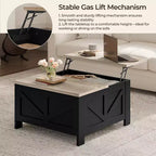 Table basse relevable en bois Yaheetech avec compartiments cachés pour salon ou réception