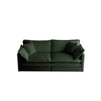 Canapé causeuse moderne en tissu pour salon, grand canapé 2 places rembourré à assise profonde avec 4 oreillers, en chenille beige