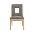 Meridian Furniture, Chaises de salle à manger Gwendolyn en tissu texturé lin, lot de 2