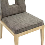 Meridian Furniture, Chaises de salle à manger Gwendolyn en tissu texturé lin, lot de 2