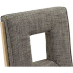 Meridian Furniture, Chaises de salle à manger Gwendolyn en tissu texturé lin, lot de 2