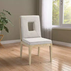 Meridian Furniture, Chaises de salle à manger Gwendolyn en tissu texturé lin, lot de 2