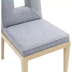 Meridian Furniture, Chaises de salle à manger Gwendolyn en tissu texturé lin, lot de 2
