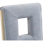 Meridian Furniture, Chaises de salle à manger Gwendolyn en tissu texturé lin, lot de 2