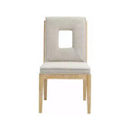 Meridian Furniture, Chaises de salle à manger Gwendolyn en tissu texturé lin, lot de 2