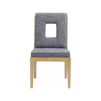 Meridian Furniture, Chaises de salle à manger Gwendolyn en tissu texturé lin, lot de 2