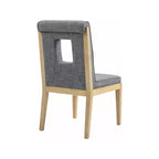 Meridian Furniture, Chaises de salle à manger Gwendolyn en tissu texturé lin, lot de 2