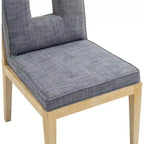 Meridian Furniture, Chaises de salle à manger Gwendolyn en tissu texturé lin, lot de 2