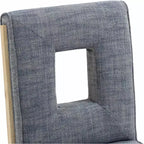 Meridian Furniture, Chaises de salle à manger Gwendolyn en tissu texturé lin, lot de 2