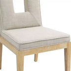 Meridian Furniture, Chaises de salle à manger Gwendolyn en tissu texturé lin, lot de 2