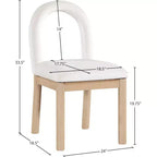 Meridian Furniture, Chaise de salle à manger en velours Conrad