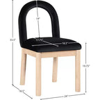Meridian Furniture, Chaise de salle à manger en velours Conrad