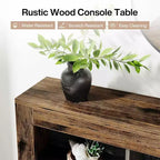 MAYEERTY 63 Table console rustique, table d'appoint en bois avec 6 compartiments ouverts pour entrée