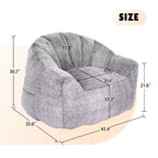 MAYEERTY Fauteuil Poire avec Accoudoirs en Mousse Haute Densité Confortable pour Adultes, Salon, Chambre à Coucher, Coin Lecture