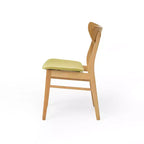 Chaises de salle à manger GDFStudio Toranto en bois d'hévéa et tissu d'inspiration Mid-Century (Lot de 2)