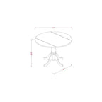 Ensemble de salle à manger rond HomeStock - Petite table à manger et quatre chaises de dînette, Acajou