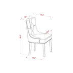 Ensemble de salle à manger rond HomeStock - Petite table à manger et quatre chaises de dînette, Acajou