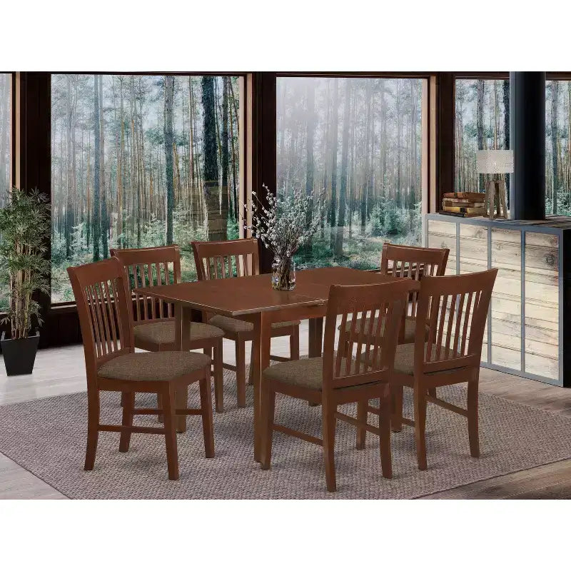 HomeStock Dinette Set Table With Leaf And Dining Chairs