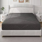 Swedrea Hybrid Mattress Breathable Medium Cooling Memory Foam Bed-in-a-Box, Black