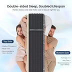 Matelas hybride Swedrea en mousse à mémoire de forme et laine cachemire de densité moyenne, blanc