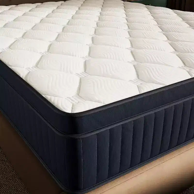 Matelas Hybride Swedrea, Mousse à Mémoire de Forme Respirante Refroidissante (Fermeté Moyenne), en Boîte, Blanc