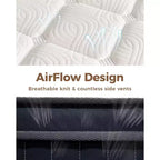 Matelas Hybride Swedrea, Mousse à Mémoire de Forme Respirante Refroidissante (Fermeté Moyenne), en Boîte, Blanc